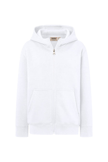 HAKRO Kinder Kapuzen-Sweatjacke Bio-Baumwolle - Weiß - 1