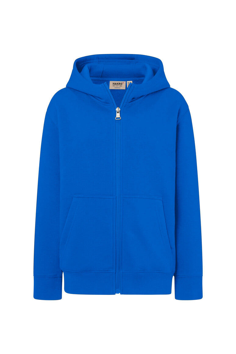 HAKRO Kinder Kapuzen-Sweatjacke Bio-Baumwolle - Royalblau - 1