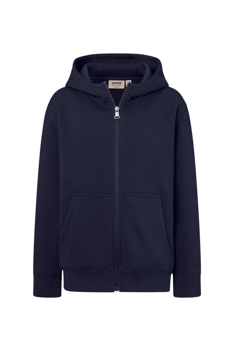 HAKRO Kinder Kapuzen-Sweatjacke Bio-Baumwolle - Tinte - 1