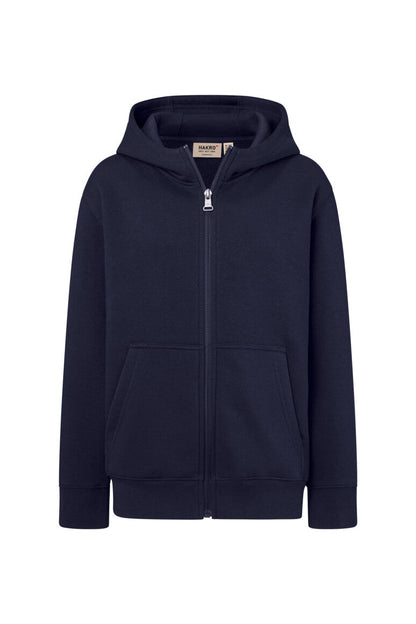 HAKRO Kinder Kapuzen-Sweatjacke Bio-Baumwolle - Tinte - 1