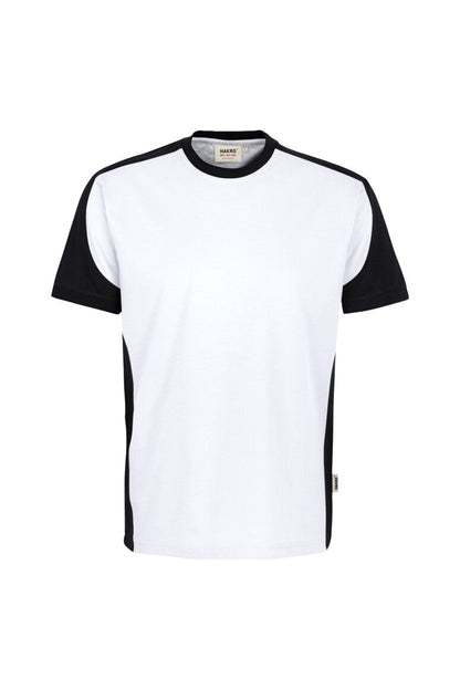 HAKRO T-Shirt Contrast MIKRALINAR® ECO - Weiß/schwarz - 1