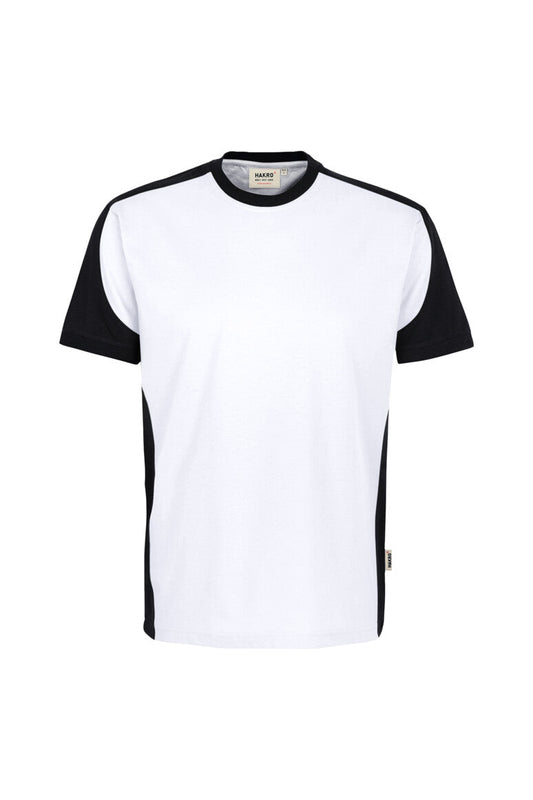 HAKRO T-Shirt Contrast MIKRALINAR® ECO - Weiß/schwarz - 1