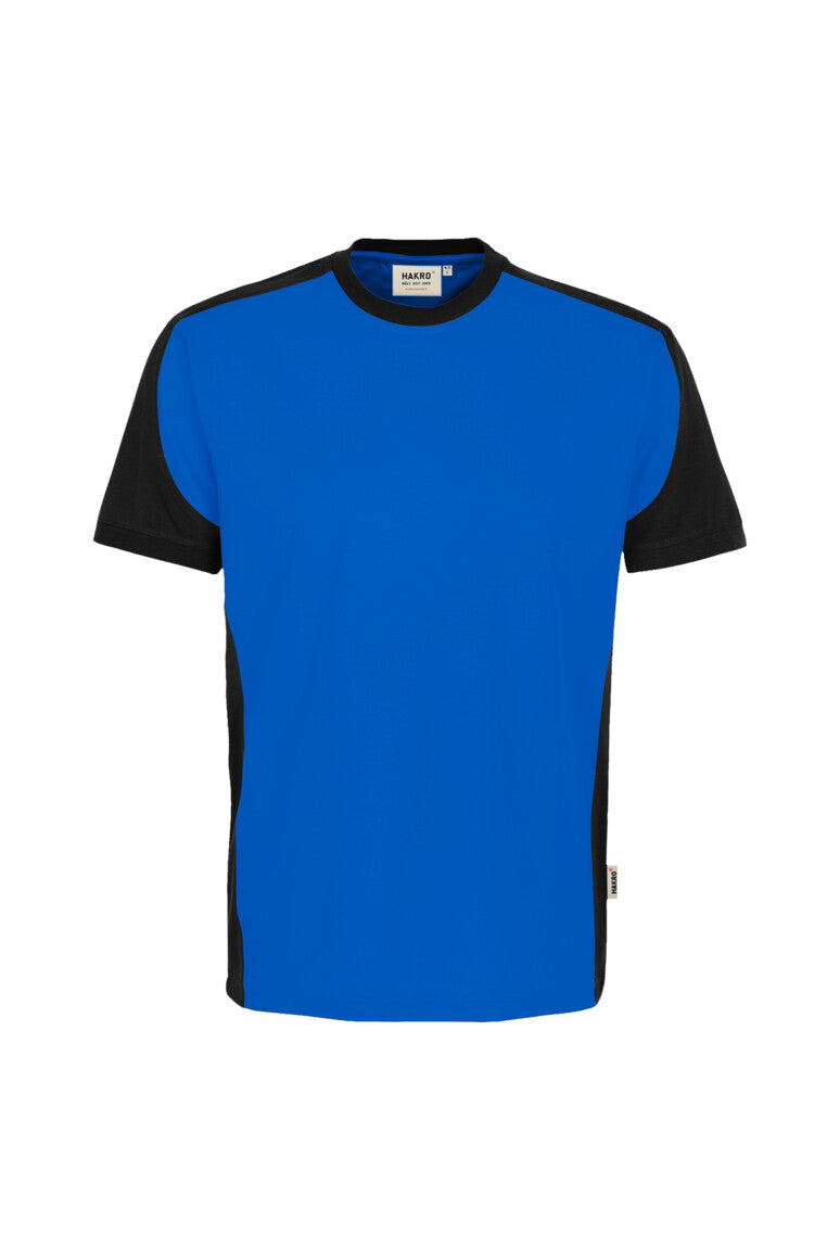 HAKRO T-Shirt Contrast MIKRALINAR® ECO - Royalblau/schwarz - 1