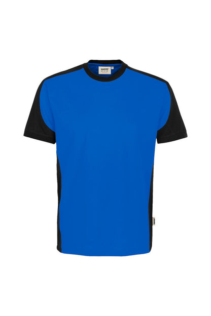 HAKRO T-Shirt Contrast MIKRALINAR® ECO - Royalblau/schwarz - 1