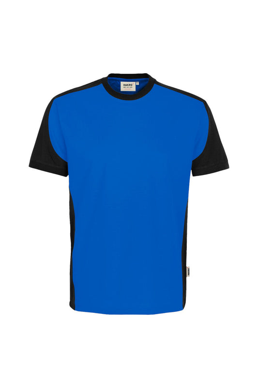 HAKRO T-Shirt Contrast MIKRALINAR® ECO - Royalblau/schwarz - 1