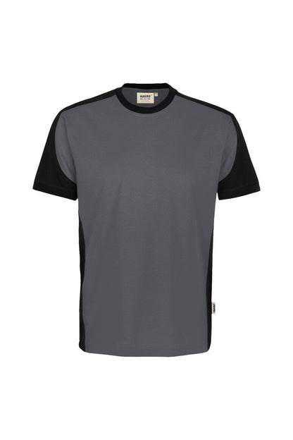 HAKRO T-Shirt Contrast MIKRALINAR® ECO - Anthrazit/schwarz - 1