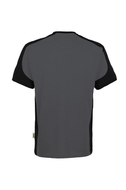 HAKRO T-Shirt Contrast MIKRALINAR® ECO - Anthrazit/schwarz - 3