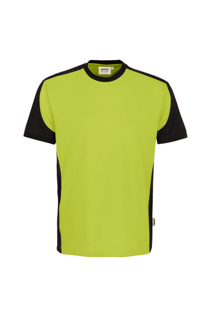 HAKRO T-Shirt Contrast MIKRALINAR® ECO - Kiwi/schwarz - 1