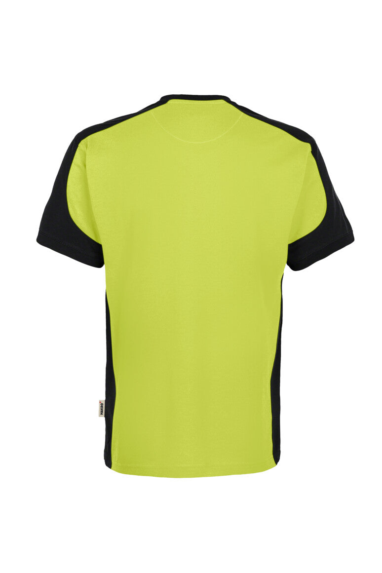 HAKRO T-Shirt Contrast MIKRALINAR® ECO - Kiwi/schwarz - 3