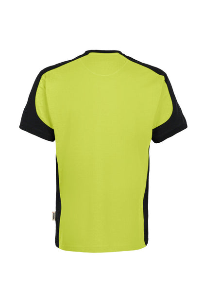HAKRO T-Shirt Contrast MIKRALINAR® ECO - Kiwi/schwarz - 3