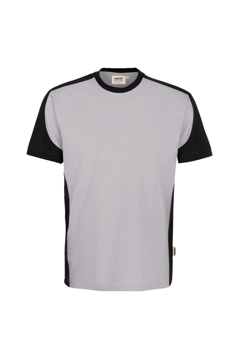 HAKRO T-Shirt Contrast MIKRALINAR® ECO - Titan/schwarz - 1