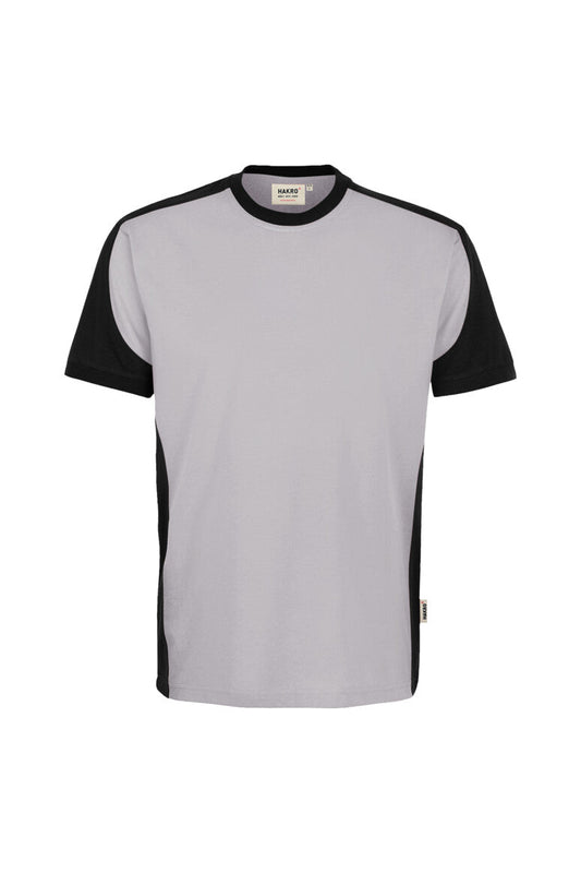 HAKRO T-Shirt Contrast MIKRALINAR® ECO - Titan/schwarz - 1