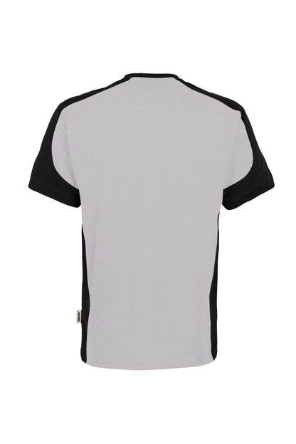 HAKRO T-Shirt Contrast MIKRALINAR® ECO - Titan/schwarz - 3