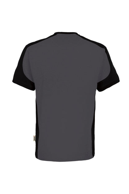 HAKRO T-Shirt Contrast MIKRALINAR® ECO - Karbongrau/schwarz - 3