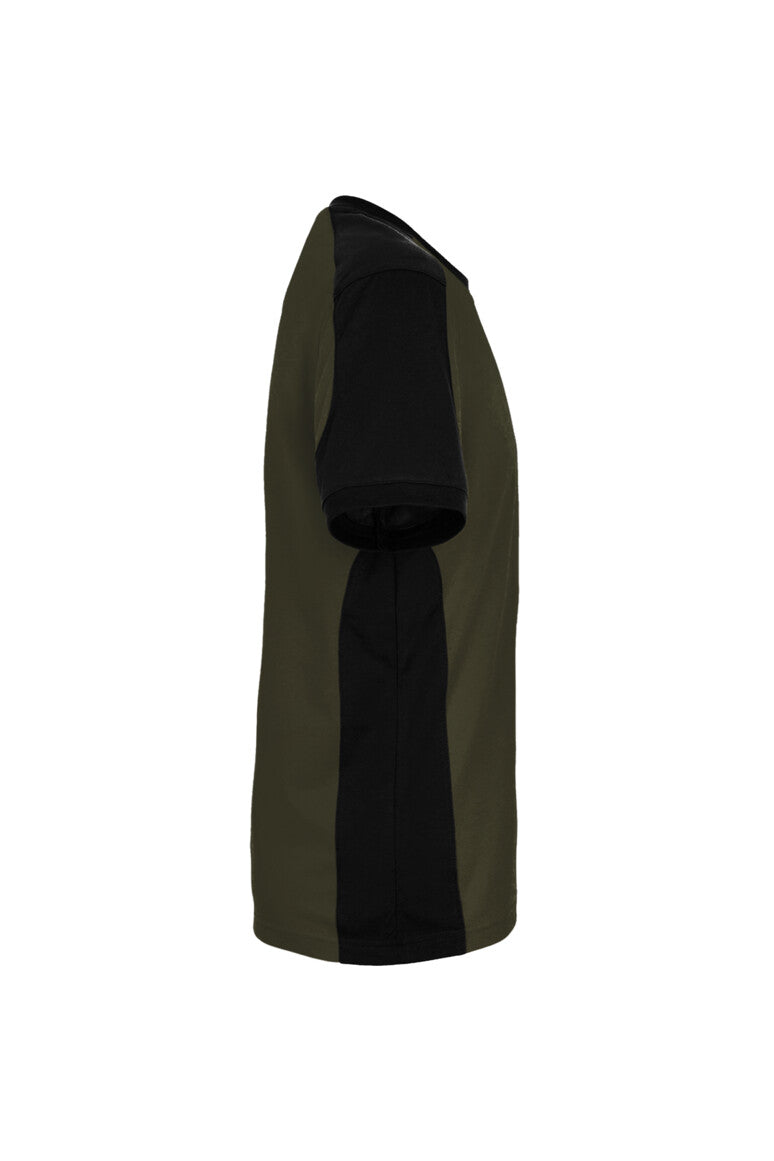 HAKRO T-Shirt Contrast MIKRALINAR® ECO - Olive/schwarz - 4