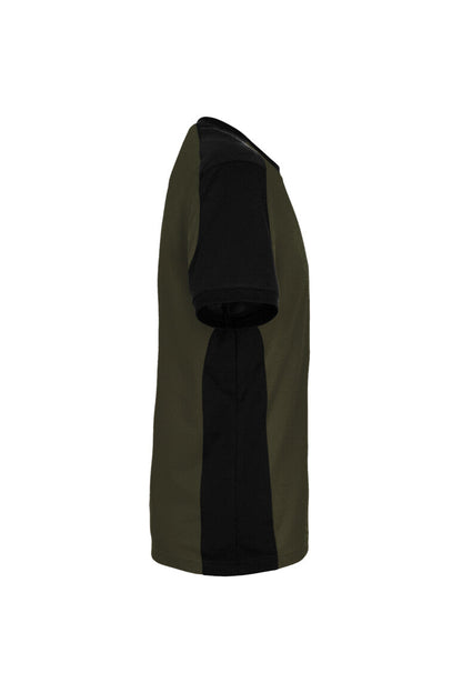 HAKRO T-Shirt Contrast MIKRALINAR® ECO - Olive/schwarz - 4