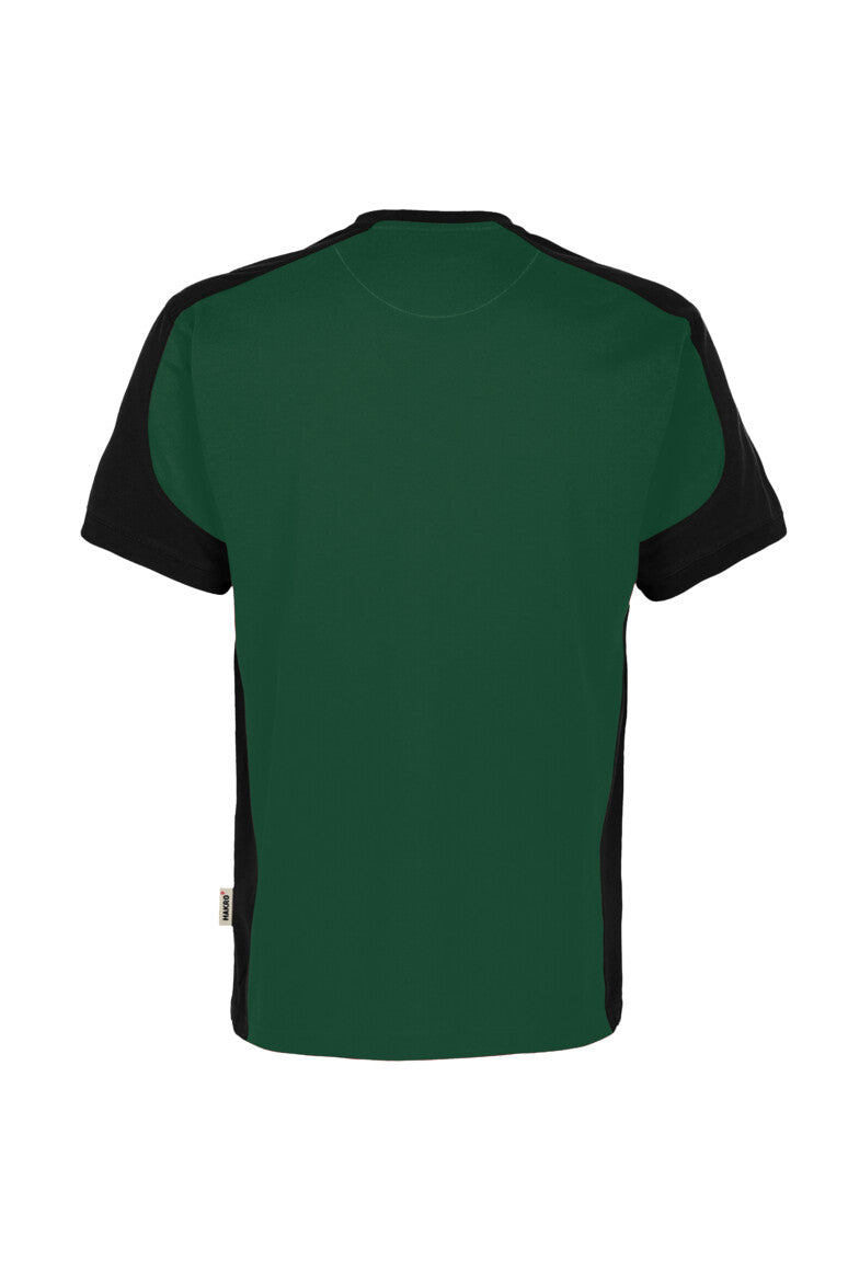HAKRO T-Shirt Contrast MIKRALINAR® ECO - Tanne/schwarz - 3