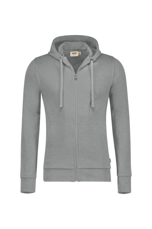 HAKRO Kapuzen-Sweatjacke Premium - Grau meliert - 1