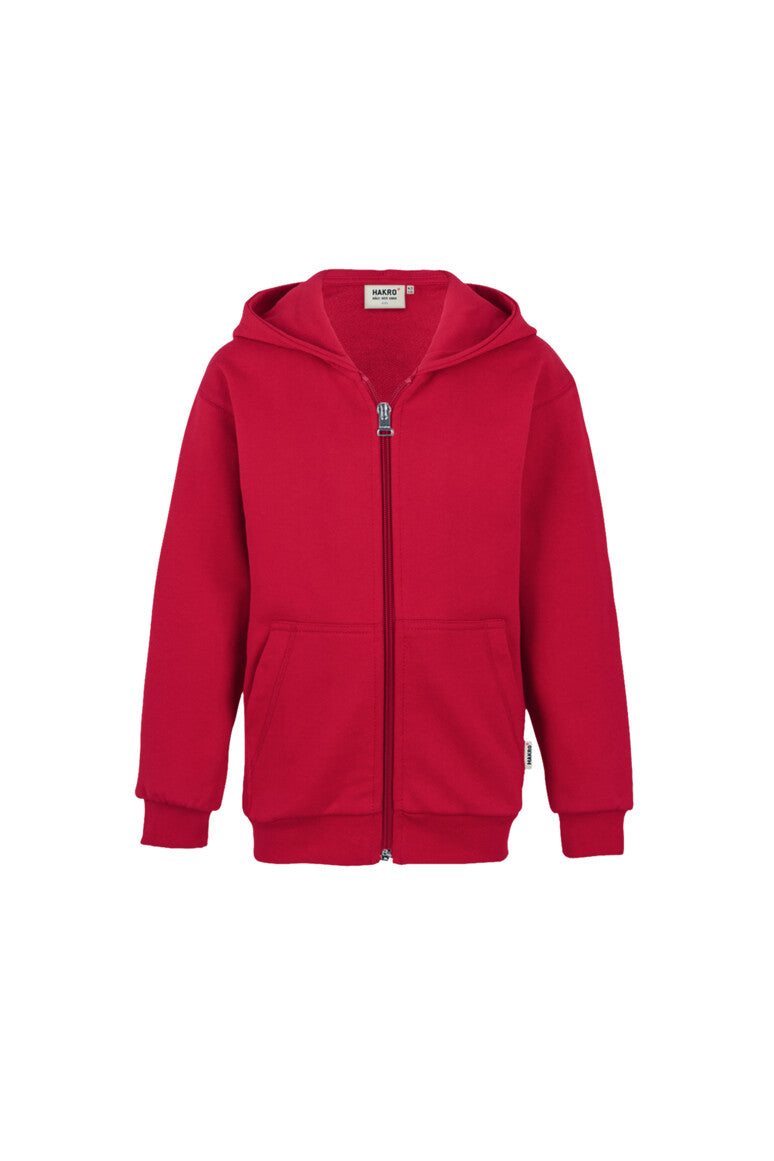 HAKRO Kinder Kapuzen-Sweatjacke Premium - Rot - 1