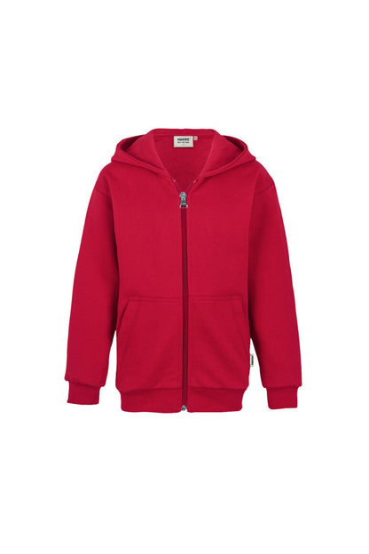HAKRO Kinder Kapuzen-Sweatjacke Premium - Rot - 1
