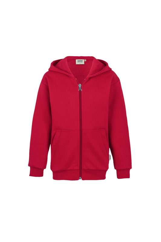 HAKRO Kinder Kapuzen-Sweatjacke Premium - Rot - 1