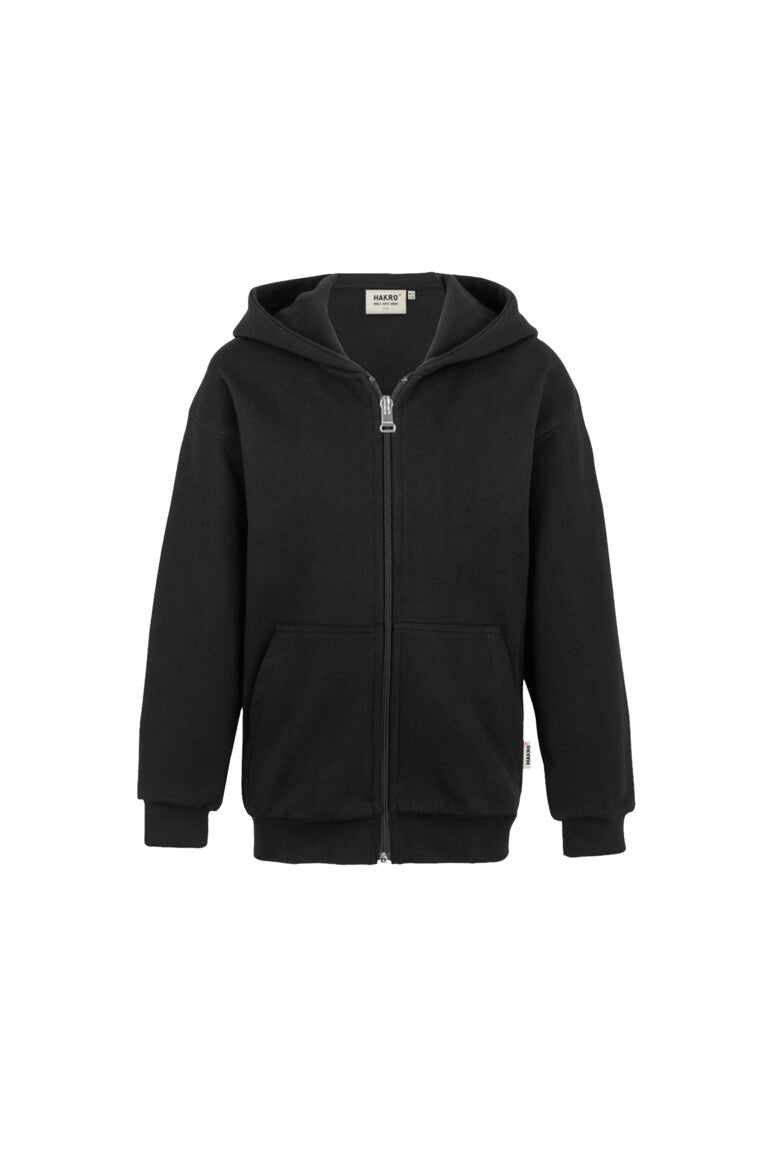 HAKRO Kinder Kapuzen-Sweatjacke Premium - Schwarz - 1