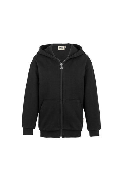 HAKRO Kinder Kapuzen-Sweatjacke Premium - Schwarz - 1