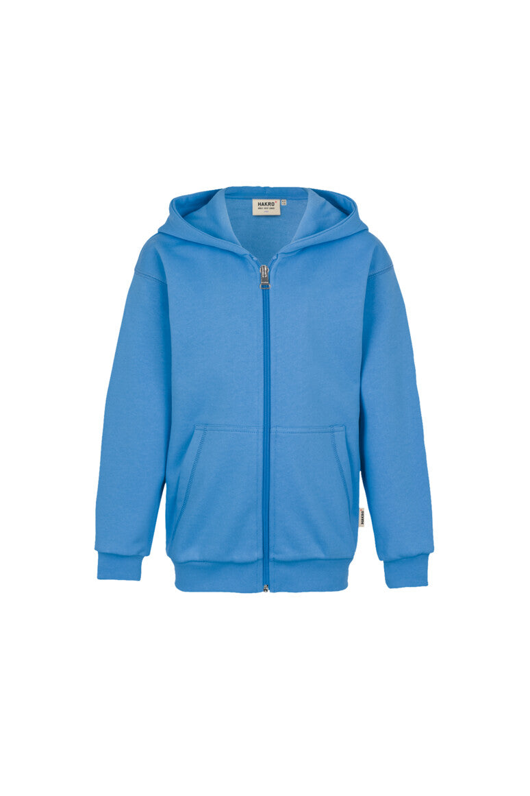 HAKRO Kinder Kapuzen-Sweatjacke Premium - Malibublau - 1