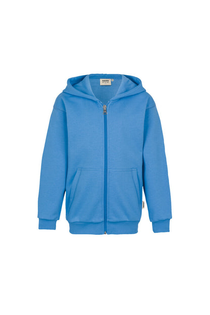 HAKRO Kinder Kapuzen-Sweatjacke Premium - Malibublau - 1
