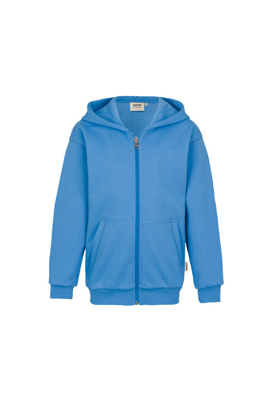 HAKRO Kinder Kapuzen-Sweatjacke Premium - Malibublau - 1