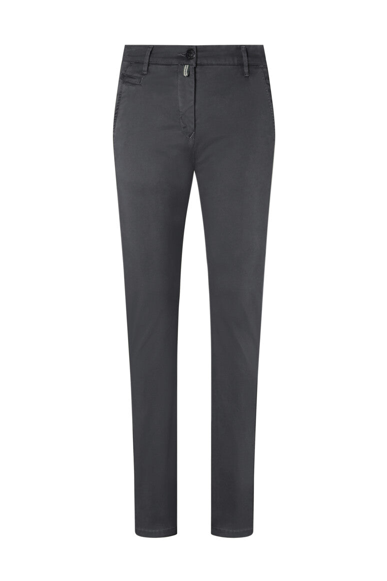 HAKRO Damen Chinohose X-Stretch - Karbongrau - 1