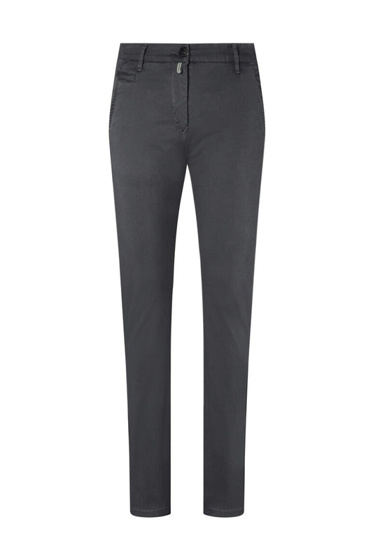 HAKRO Damen Chinohose X-Stretch - Karbongrau - 1