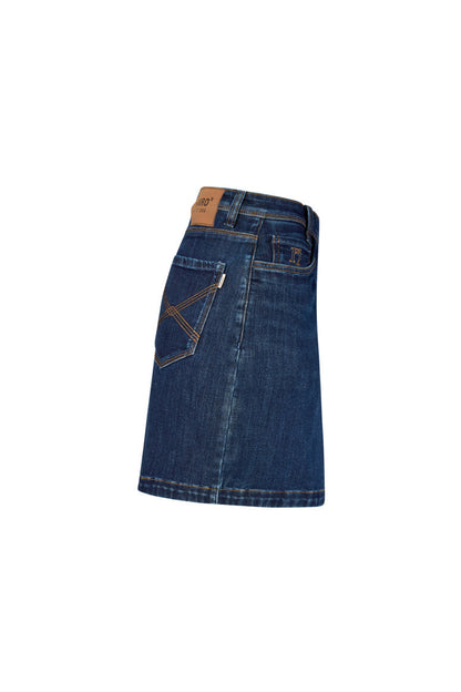 HAKRO Damen 5-Pocket-Jeansskort X-Stretch ECO - Indigo - 4