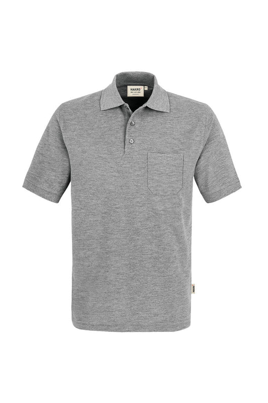 HAKRO Pocket-Poloshirt Top - Grau meliert - 1
