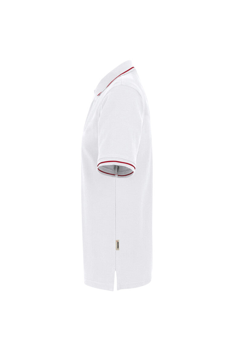 HAKRO Poloshirt Casual - Weiß/rot - 2