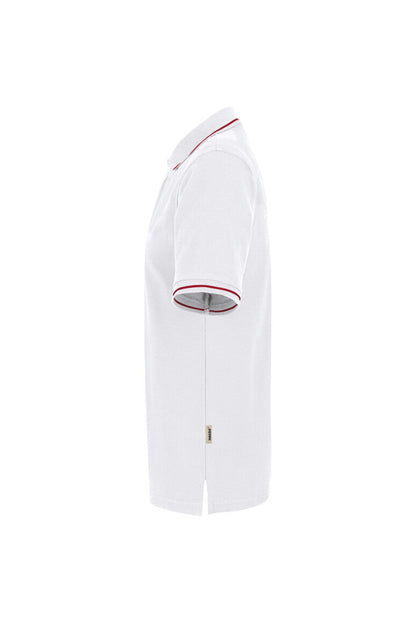 HAKRO Poloshirt Casual - Weiß/rot - 2