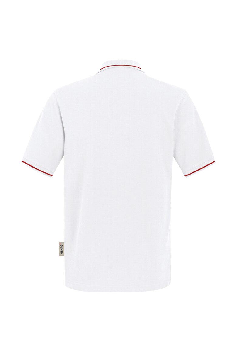 HAKRO Poloshirt Casual - Weiß/rot - 3