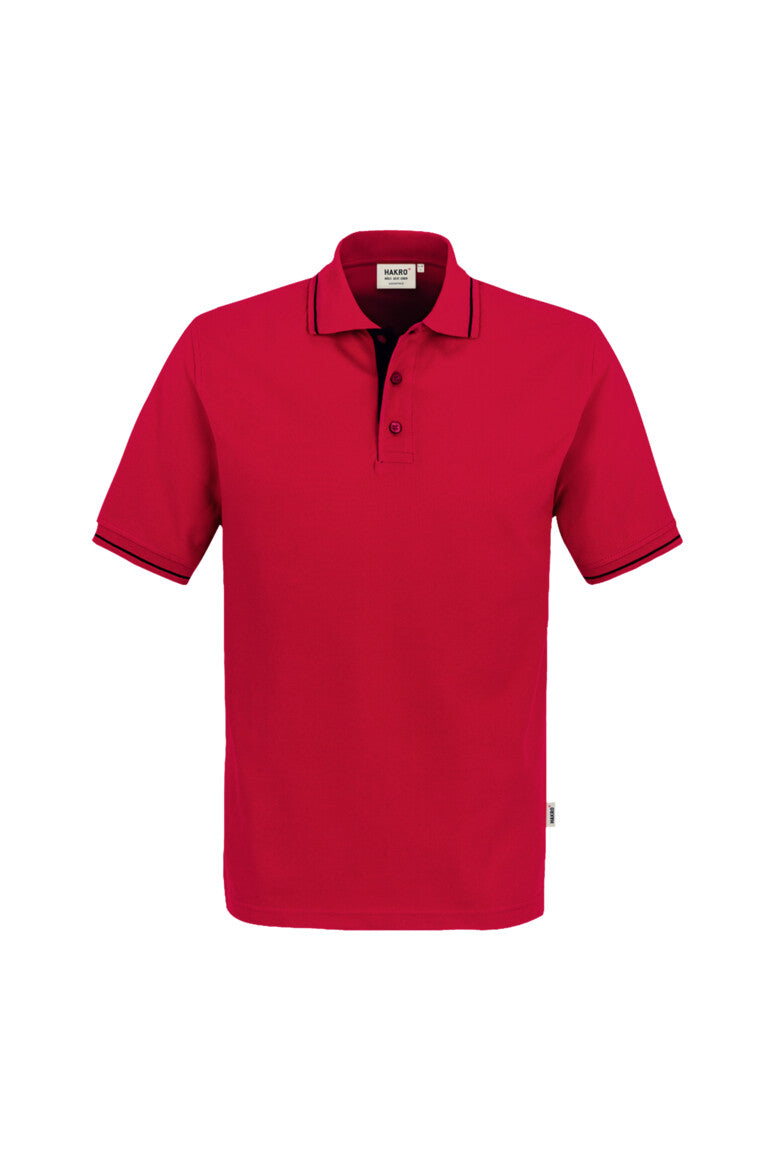 HAKRO Poloshirt Casual - Rot/schwarz - 1
