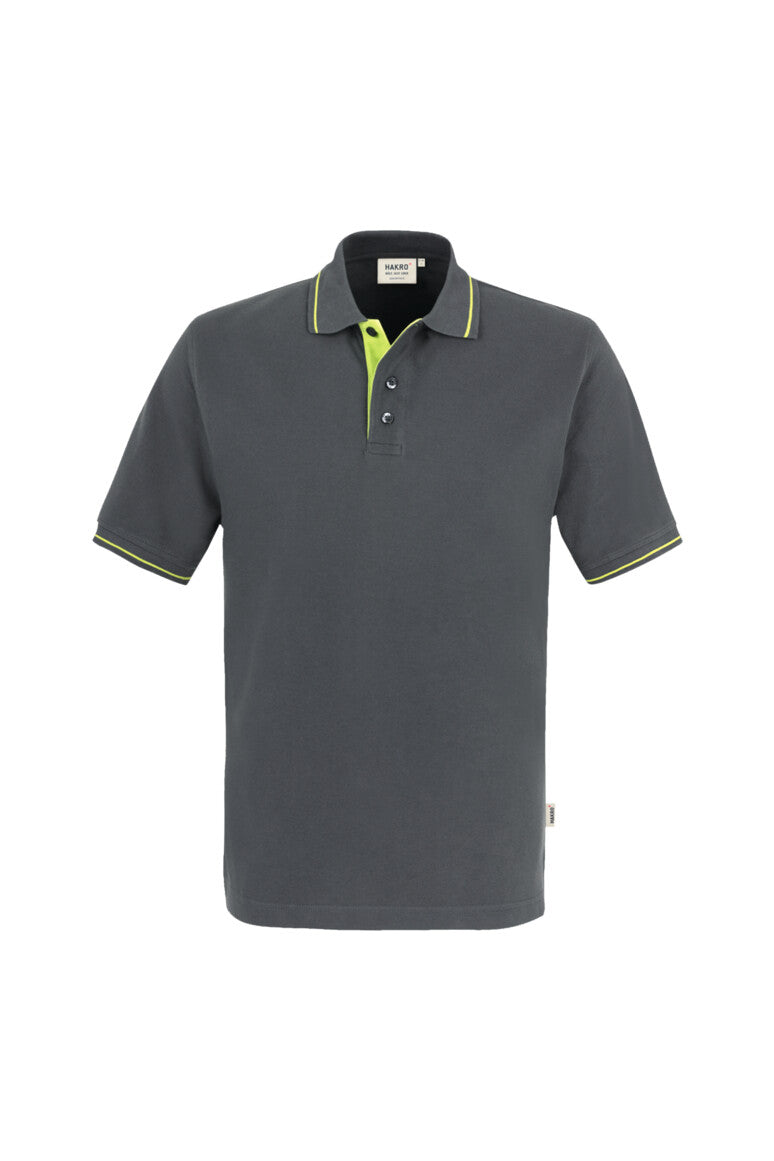 HAKRO Poloshirt Casual - Anthrazit/kiwi - 1