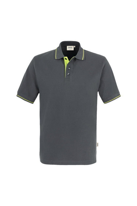 HAKRO Poloshirt Casual - Anthrazit/kiwi - 1