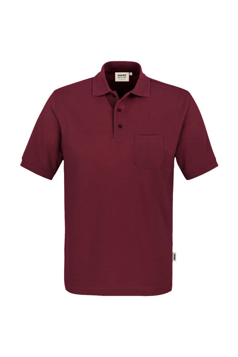 HAKRO Pocket-Poloshirt MIKRALINAR® - Weinrot - 1