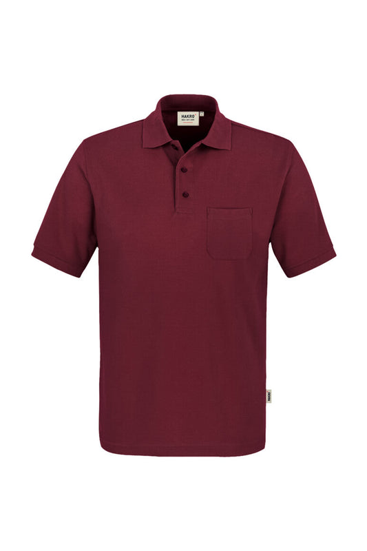 HAKRO Pocket-Poloshirt MIKRALINAR® - Weinrot - 1