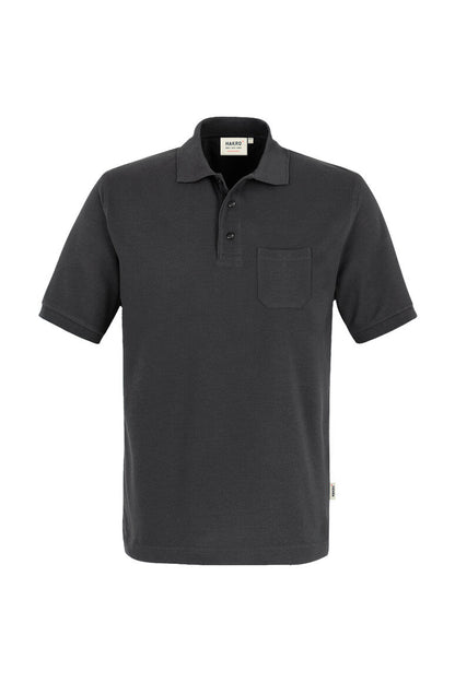 HAKRO Pocket-Poloshirt MIKRALINAR® - Karbongrau - 1