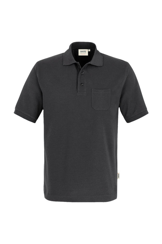 HAKRO Pocket-Poloshirt MIKRALINAR® - Karbongrau - 1