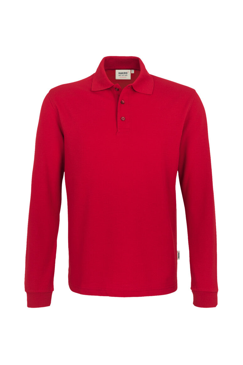 HAKRO Longsleeve-Poloshirt MIKRALINAR® - Rot - 1