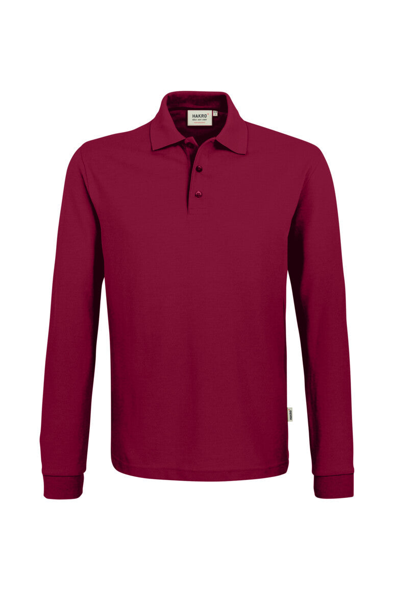 HAKRO Longsleeve-Poloshirt MIKRALINAR® - Weinrot - 1