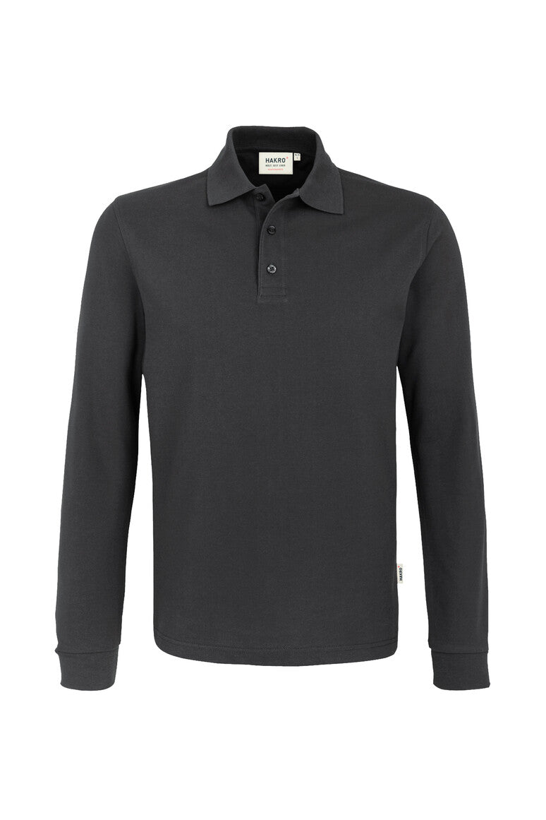 HAKRO Longsleeve-Poloshirt MIKRALINAR® - Karbongrau - 1