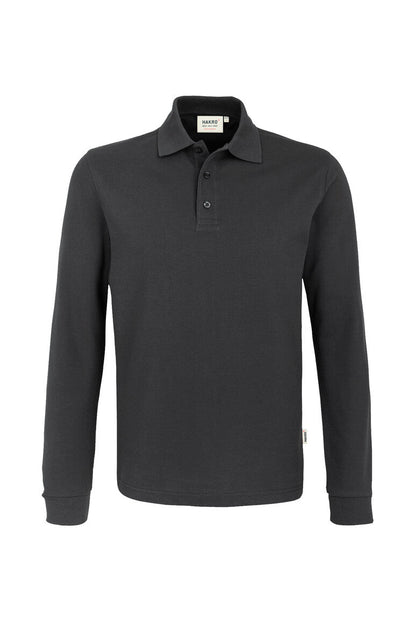 HAKRO Longsleeve-Poloshirt MIKRALINAR® - Karbongrau - 1