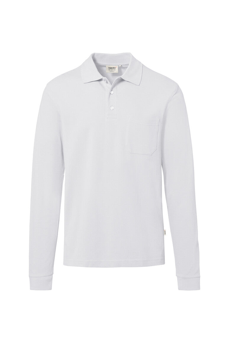 HAKRO Pocket-Longsleeve-Polo MIKRALINAR® ECO - Weiß - 1