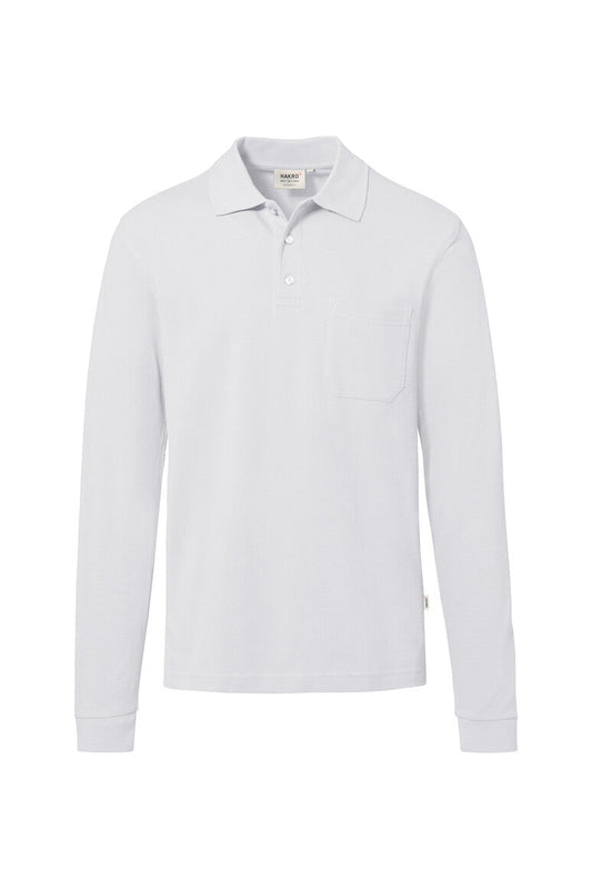 HAKRO Pocket-Longsleeve-Polo MIKRALINAR® ECO - Weiß - 1